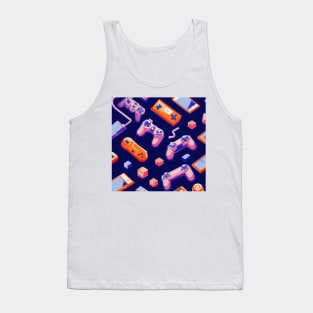 Funky Gamer Decor Pattern Tank Top